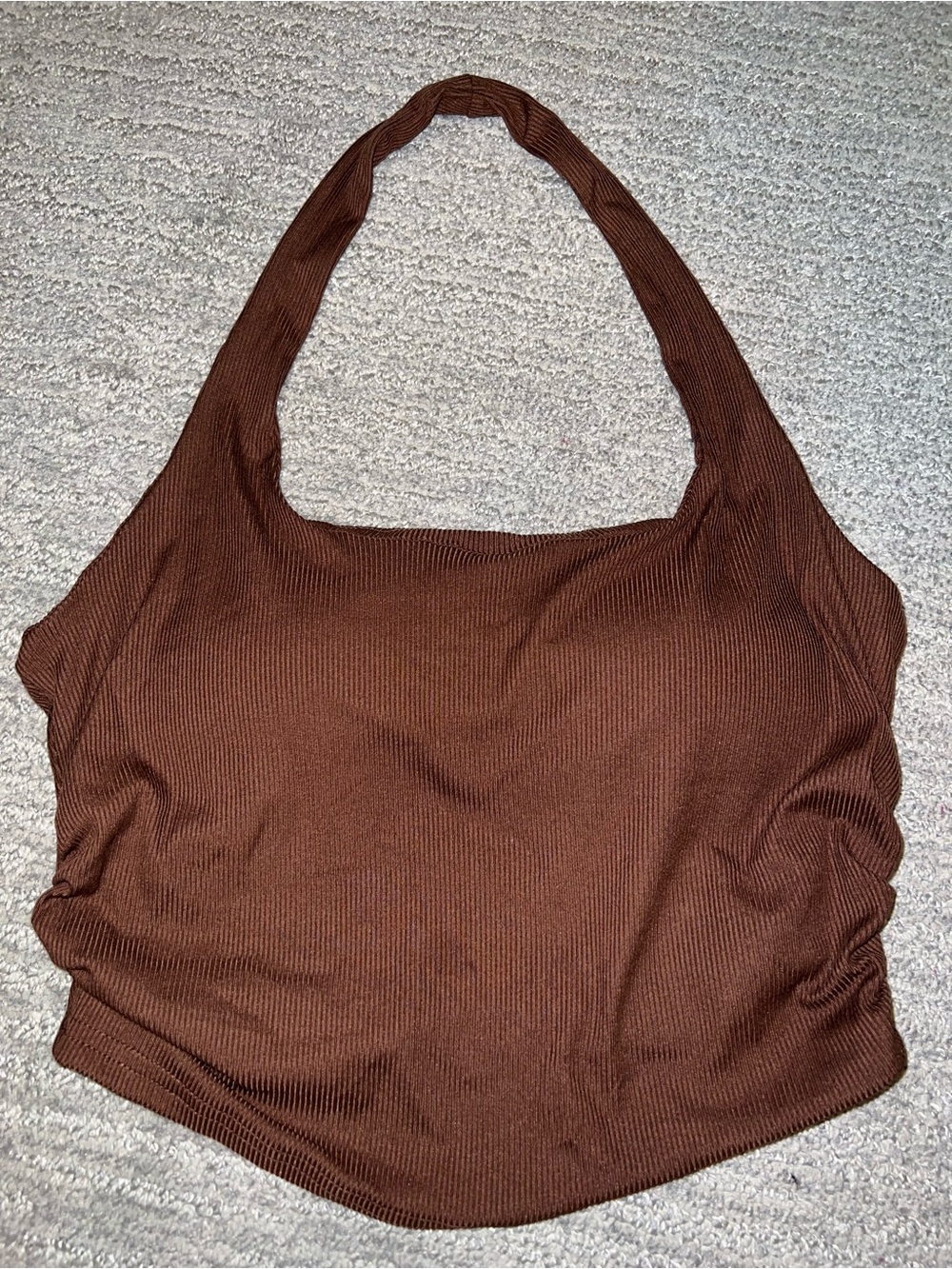 Brown Halter Top Blouse